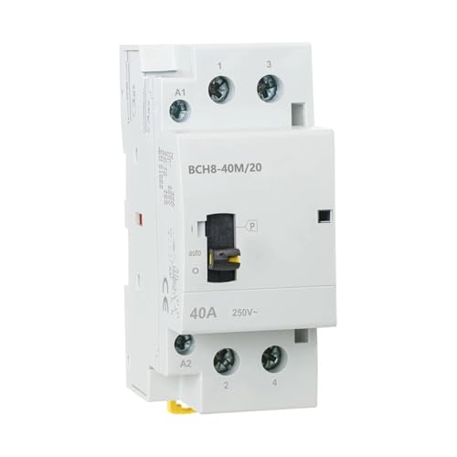Contacteur domestique manuel CA 2 pôles BCH8-40M 40 A 2NO rail DIN 230V
