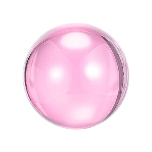 Boule de jonglage acrylique rose 80 mm anti rayures avec pochette