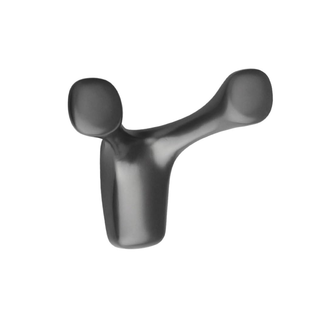 Mobygkfy Grey Wall Mounted Clothes Hook Punch-Free Bathroom Coat Hook Living Room Robe Hooks Rustproof Clothes Keys Hook Home Accessories(Grey)