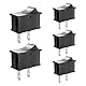 SCOOYUCK 5 Stücke Wippschalter, Mini SPST 10mm x 15mm 2 Polig ON/OFF 12V 24V 125V 250V Kippschalter, für Auto Boot haushaltsgeräte
