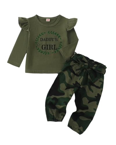 Image of Newborn Baby Girl Clothes Letter Print Long Sleeve Bodysuit Ruffle Floral Pants with Headband 3Pcs Infant Girl Outfits Set