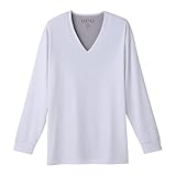 [ReD] 【公式】レッド リカバリーウェア Vネックインナー(肩コリ改善) 長袖 メンズ インナーシャツ インナー 一般医療機器 バイタルテック ギフト (JP, アルファベット, L, ホワイト)