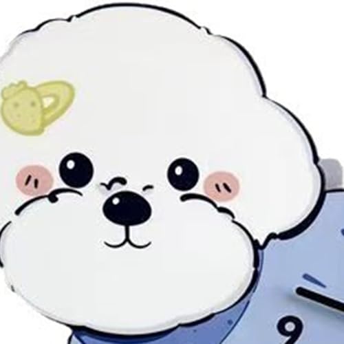 Horloge murale Bichon pour salon, pendule décorative salon - 3