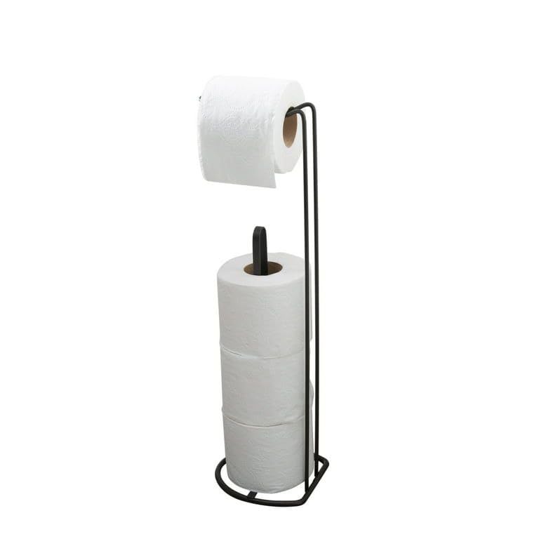 Acrylic Design Art Free Standing Toilet Paper Holder Stand, Tissue Roll Holder, Elegant, Lightweight, and Durable Design Freestanding Floor Toilet Paper Holder Metal Bathroom (Black) (B0DB21C3YC) Amazon Price History, Amazon Price Tracker