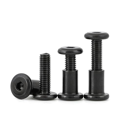 Image of By VP INDUSTRIES (Combo -20 Pcs) M8x70 mm Allen JCB Head Screw with Sleeve Nut & Allen Key | Black Zinc Male-Female Connector for Wood Work, Electrical Fittings, DIY Projects & Industrial Use