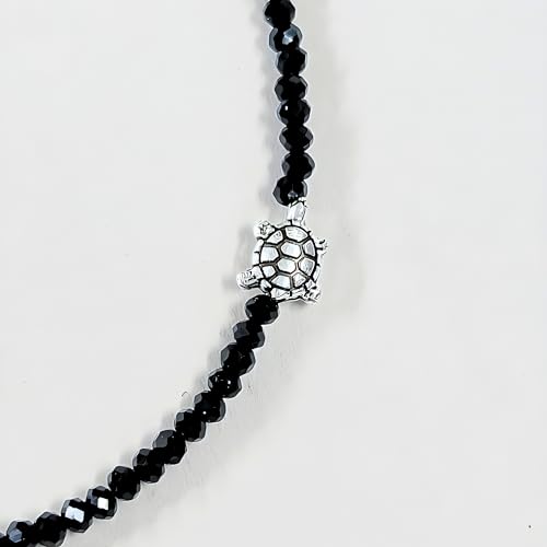 Generic Black Bead Crystal Charm Anklet Bracelet Handmade Simple Summer Beach Waterproof Ankle Foot Chain Bracelets For Women Minimalist Jewelry Adjustable thumb #1