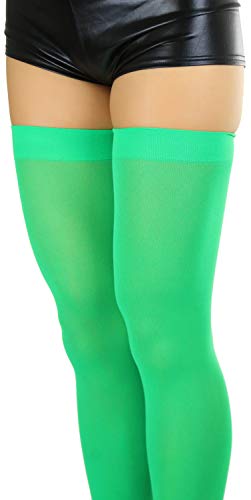 Image of ToBeInStyle Women's Nylon Thigh High Schoolgirl Opaque Stockings