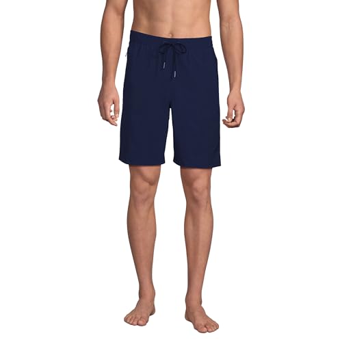 Lands' End Men's 9' Volley Hydroliner Swim Trunks Large Deep Sea Navy