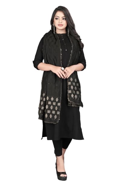 GenericBLACK COLOR PURVA STYLE DUPATTA