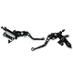 TRKIMAL 1 Paar Motorrad einstellbare Brems- und Kupplungshebel, 7/8“ 22mm Universal Motobike Bremse-Kupplung-Hauptzylinder-Reservoir-Hebel CNC Links & Rechts (Black)