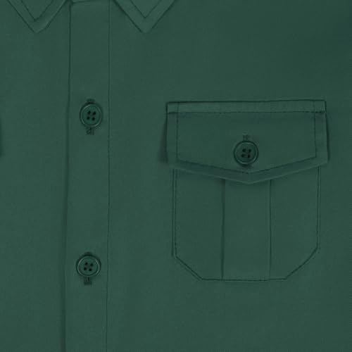 Boys Western Shirt for Kids Long Sleeve Button-Down Cowboy Shirt with Two Pockets, Size 2T-18 Years4