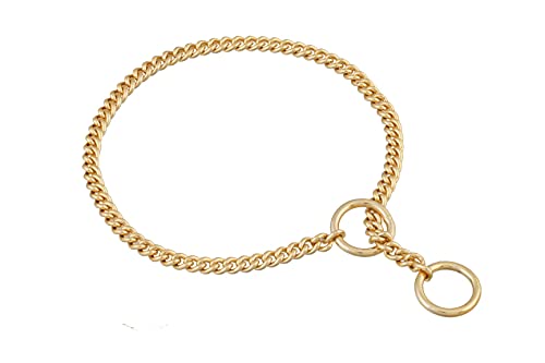 Alvalley Metal Chain Dog Show Collar - Pet Slip Collar for Shows - Fine Curved Chain Collar...