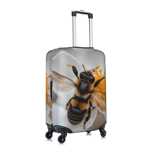 Bee On Honeycomb Tsa Approved Luggage Cover For 18-32 Inch Suitcases Scratch-Resistant Stretch Luggage Cover3