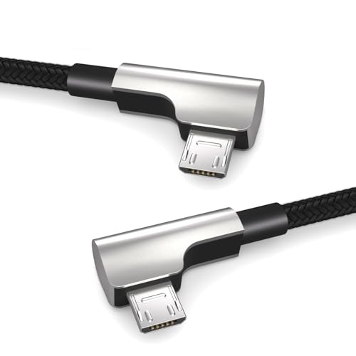 Cable micro a micro USB OTG de 0,3 m, conector acodado, para ciclocomputadores Bosch Intuvia, Nyon 1, Kiox, Yamaha, cable de datos, cable de carga, USB 2.0, Negro