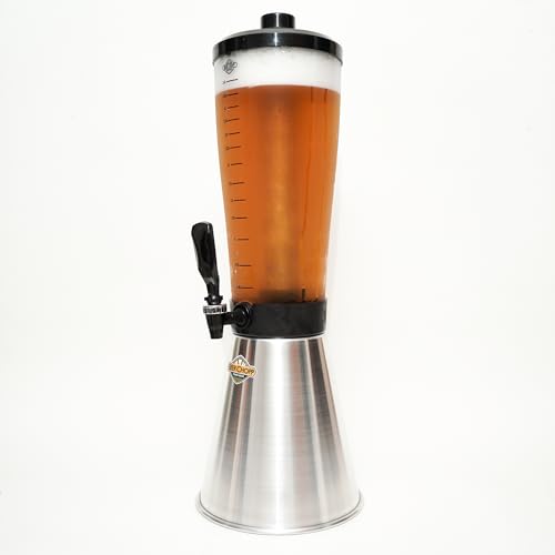 Torre De Chopp Cervejeira 3,5 L Copo Acrílico 2 Refil Aluminio