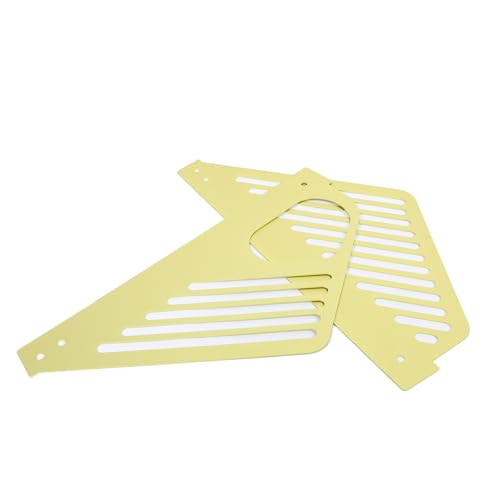 Image of Daeiclru Engine Bay Panel Cover Compatible with Chevrolet Corvette C8 2020-2023, Aluminium Engine Protector Splash Shield, Left Right Engine Case Guards (Style B - Yellow)