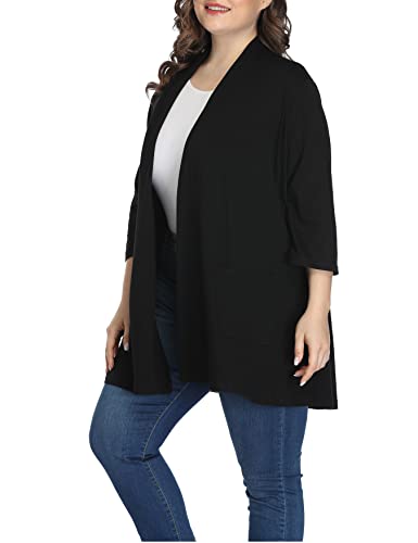 Shiaili Long Plus Size Cardigans for Women Easy to Wear Open Front Clothing4