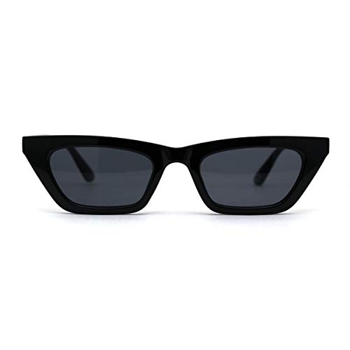 Womens Narrow Rectangle Chic Plastic Cat Eye Sunglasses