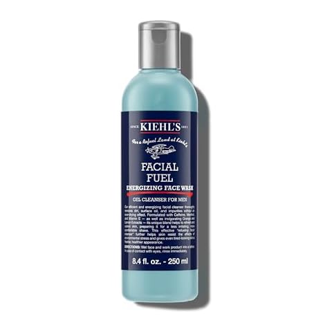 Kiehl's Facial Fuel Face Wash, Refreshing + Invigorating Men's Gel Cleanser, with Caffeine, Vitamin E and Menthol, Non-Drying Formula Moisturizes Skin, Great for Clogged Pores - 8.4 fl oz Cover