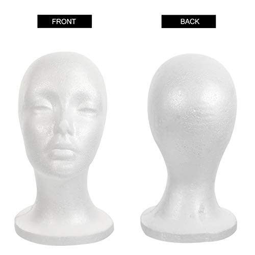 Mobestech Feminino Manequim Cabeça De Isopor Peruca Cabeça Titular Suporte para Exibição Do Modelo d