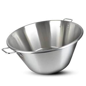 Alpine Cuisine Stainless Steel Cazo 21×12-Inch Sanding Finishing Tool | Precision Craftsmanship & Professional Double Handle | Easy Cleaning Culinary Excellence & Heat Distribution Temperature Control