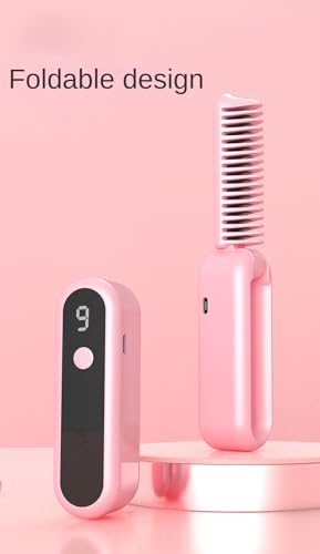 Cepillo alisador de pelo portátil y plegable miniatura 7