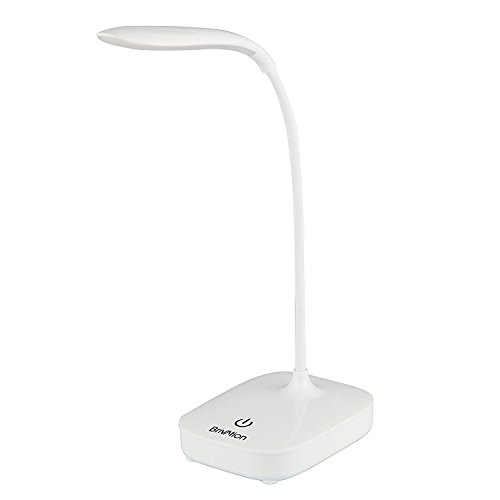 Brivation LED Desk Light, 3 Dimming Levels, Eye-Care, Touch Sensitive, USB Charge/4AA Batteries