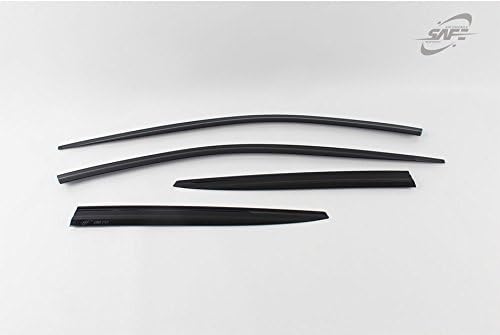 Smoke Tinted Black Side Window Weather Deflector Sun Rain Guard Visors 4pcs for 2018 2019 Hyundai Elantra GT N Line