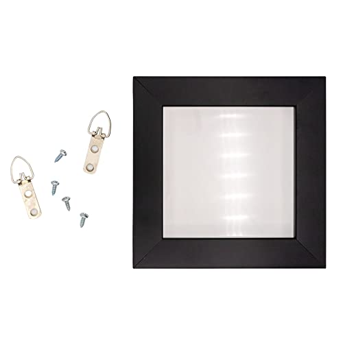 Image of 2 Hole Zinc-Plated Heavy Duty D Ring Picture Hanger - Pack of 10 with Screws for Picture Frames & Mirrors