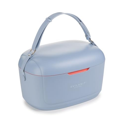 Svilanit Kühlbox 12 Liter Blau mit 2 Gratis Kühlakkus - Camping Kühltasche für Picknick, Outdoor & Reisen - Isolierbox 12L mit Tragegriff