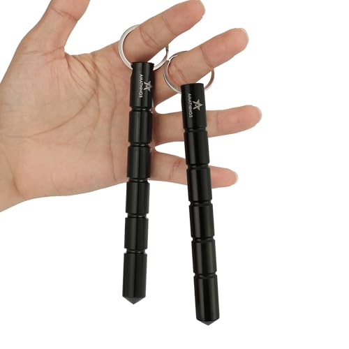 AMATHINGS Kubotan Selbstverteidigung Schlüsselanhänger mit ergonomischem Griff Selbstverteidigung Waffen legal, Selbstverteidigung Frauen, Verteidiguns Waffen für Frauen, kleine Waffen