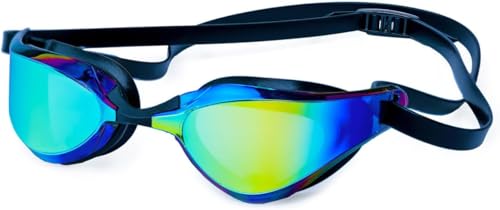 TLINGMEIXIAN Designed for Recreational & Competitive Swimming | Adult Swimming Goggles for Men & Women | Antifog & No Leakage Design (Black gold