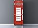 Pegatinas Vinilo para Frigorífico Cabina telefonos Londres | Varias Medidas 185x60cm | Adhesivo Resistente y de Fácil Aplicación | Pegatina Adhesiva Decorativa de Diseño Elegante