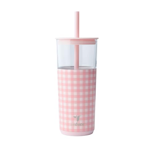 Image of REDUCE Aspen - 20oz Vacuum Insulated Glass Tumbler - Extra Wide Straw & Lid