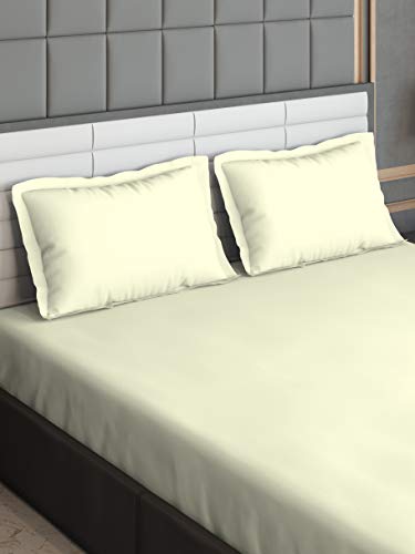 Image of DDECOR - Solids 600TC 100% Cotton Double Bedsheet with 2 Pillow Covers, King Size,