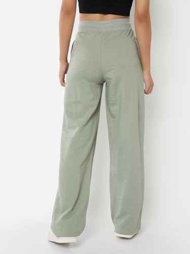 Image of Max Women Loose Mid Rise Solid Athleisure Track Pants