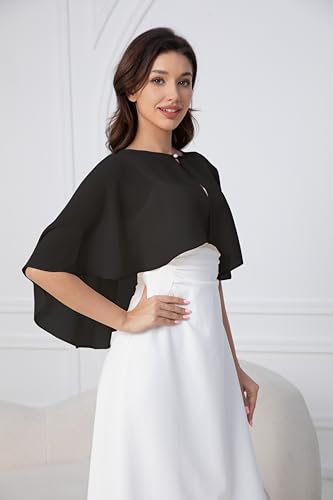 Women's Chiffon Shawl Wraps Shrug for Evening Dress Wedding Cape Cover Up 1920s Shawl4