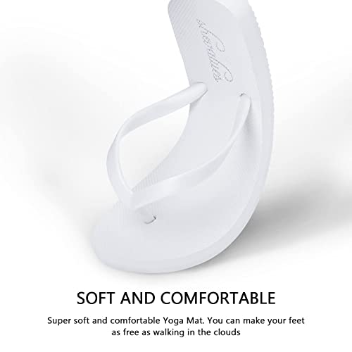 Image of shevalues Slim Flip Flops for Women Beach Rubber Shower Shoes Basic Thong Sandals