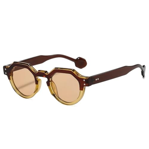Lunettes de soleil rondes bicolores pour vos terrasses d'été et sorties urbaines rétro