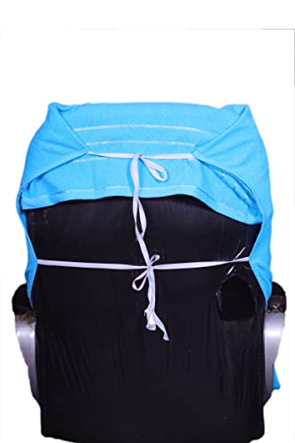 Image of ROMAN HOME 100% Superfine Cotton Solid Large Luxury Office Chair Towel with Tie Knot 450 GSM - (Pack of 1) Original Product AS PER Picture Shown (1, ch Sky Blue)