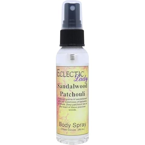 Sandalwood Patchouli Body Spray, Body Mist for Women with Clean, Light & Gentle Fragrance, Long Lasting Perfume with Comforting Scent for Men & Women, Cologne with Soft, Subtle Aroma For Daily Use Cover