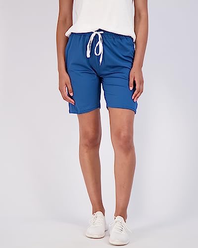 Real Essentials 4 Pack: Women's 7" Bermuda Long Casual Yoga Super-Soft Loose Comfy Shorts with Pockets (Available in Plus)2