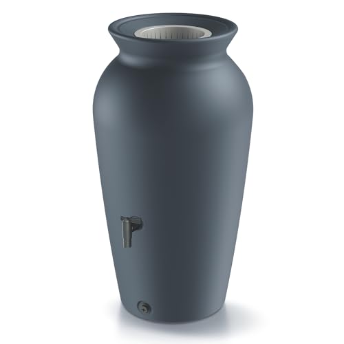 YourCasa Depósito de lluvia de 120 a 230 litros, con cesta de filtro y grifo, barril de lluvia de plástico, resistente a las heladas, depósito de agua de lluvia, depósito de agua de lluvia, para