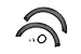 Lund RX311SA Elite Series Black Rivet Style Standard Front Fender Flare - 2 Piece