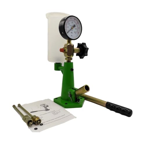 EODSAD Common Diesel Injector Test Nozzle Tester S80H 600Bar 8700PSI Adjusting Calibrating Diesel Engine Fuel Injector Tester with Metal Base and Dual Scale Gauge to Adjust Injector Nozzle Pressure