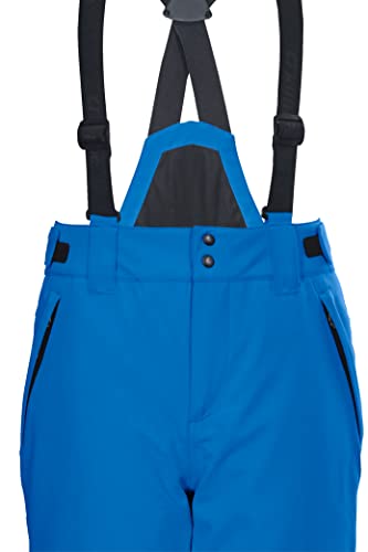 killtec Jungen Funktionshose/Skihose mit abzippbarem Latz KSW 79 BYS SKI PNTS, neon Blue, 140, 37310-000
