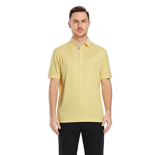 Image of Mens Polo Shirts Short and Long Sleeve Casual Solid Stylish Dry Fit Performance Designed Collared Golf Polo Shirts for Men