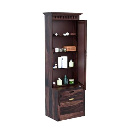 Image of Sheesham Solid Wood Dressing Table for Bedroom with Drawer (Walnut Finish)