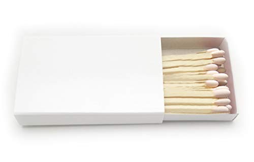 50 Plain White Cover Wooden Matches Box Matches