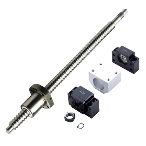 Metal Ball Screw nut SFU1605 Set 250mm 300mm 350 400 450 500 550 600 650 700 750 800mm BallScrew End Machine + Ballnut Housing + Coupler + BKBF12 CNC(700mm)